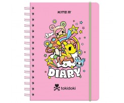 Дневник на спирали Kite tokidoki А5 138 страниц розовый (TK23-438)