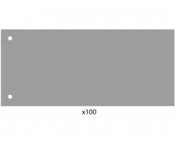 Роздільник аркушів Economix 240х105 мм пластик 100 шт сірий (E30811-10)