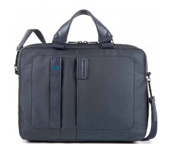 Портфель Piquadro Pulse 38.5x29x9 см синій (CA1903P16_CHEVBLU)