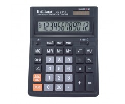 Калькулятор електронний Brilliant 153x199x31мм 12 розрядний пластик чорний (BS 0444)