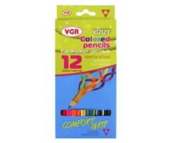 Олівці кольорові VGR Comfort Grip 12 штук асорті (Я16352_10212T)