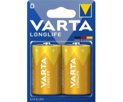 Батарейка Varta Longlife D BLI 2 Alkaline (4008496556342)