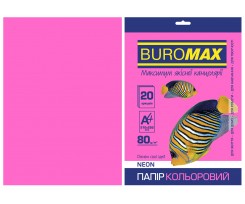 Бумага цветная Buromax Neon А4 20 листов малиновый (BM.2721520-29)