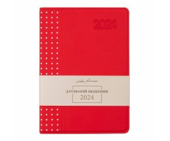 Щоденник датований Leo Planner Destiny 2024 А5 368 сторінок червоний (252435)