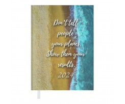 Дневник датированный Buromax Posh 2024 A5 336 страниц бирюзовый (BM.2118-06)