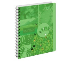 Зошит для записів YES Flora А5 144 аркуша клітинка оливковий (681774)