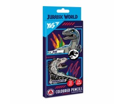 Олівці кольорові Yes Jurassic World 12 шт 24 кольори (290679)