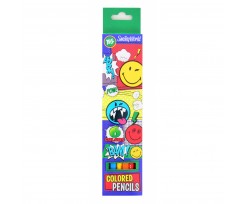 Олівці кольорові YES Smiley World blue 6 кольорів (290406)