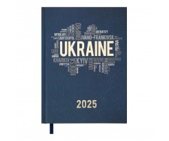 Щоденник датований 2025 Buromax UKRAINE A5 336 сторінок темно-синій (BM.2128-03)