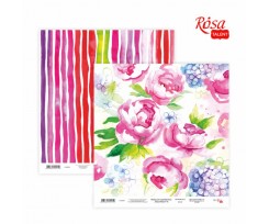 Бумага для скрапбукинга ROSA TALENT Floral Poem 14 двусторонняя 30х30 см 200 г / м2 (5316026)