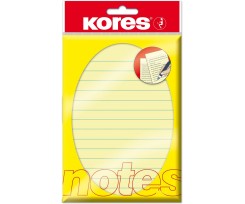 Блок для нотаток Kores з клейким шаром 100х150 мм 100 аркушів лінований жовтий (K46510)