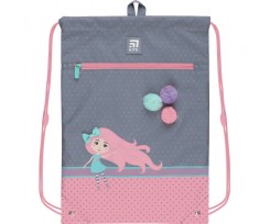 Сумка для взуття з кишенею Kite Education Pretty Girl 46x33 см сірий (K22-601M-9)