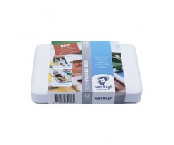 Набір акварельних фарб Royal Talens VAN GOGH Pocket box 12 кювет пензлик (20808631)