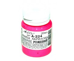 Краска акриловая Атлас Фтора 20 мл., Розовый (А-224)