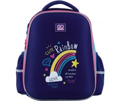 Рюкзак школьный GoPack Education Cute Rainbow 38x28x13 см 15 л синий (GO24-165M-1)