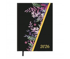 Дневник датированный 2026 Buromax Passion A5 336 страниц черный (BM.21160-01)