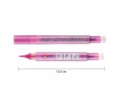 Маркер акварельний Santi Glitter Brush пензель рожевий рай (390758)