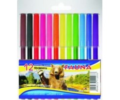 Набір фломастерів Economix Fauna асорті 12 шт. (E11203)