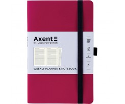 Щотижневик Axent Partner Soft А5  125х195 мм 96 аркушів фуксія (8601-21-10-A)