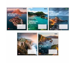 Зошит для записів 1В Unusual places А5 48 аркушів лінія (767388)