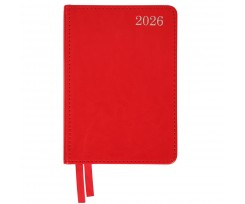 Дневник датированный 2026 Leo Planner City A6 352 страницы красный (252675)