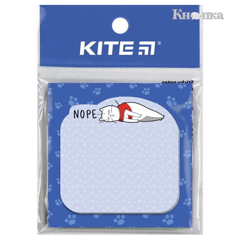 Блок бумаги Kite Nope cat с клейким слоем 70х70 мм 50 листов (K22-298-1)