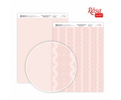 Бумага дизайнерская ROSA TALENT Кружево 4 двусторонний 210х297 мм 250г / м2 (5310036)