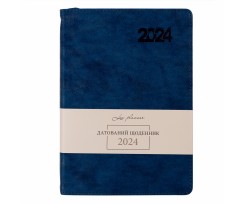 Дневник датированный Leo Planner Case 2024 А5 368 страниц темно-синий (252427)