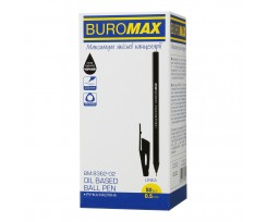 Ручка масляная Buromax Linea 0.5 мм черная (BM.8362-02)