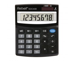 Калькулятор настільний Rebell 125x100x27 мм 8 розрядний чорний (SDC 408 BX)