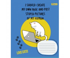 Тетрадь для записей 1 Сентября Love cats А5 48 листов клетка (766005)