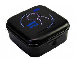 Ланч-бокс Maxi 850 мл 14х14х6 см черный (MX98140)