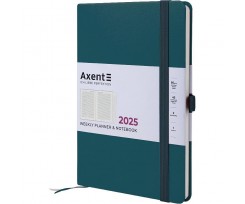 Щотижневик датований 2025 Axent Prime Strong А5 192 сторінки малахітовий (8507-25-31-A)