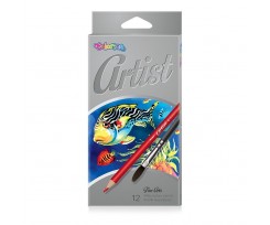 Олівці акварельні Colorino+кісточка 3 мм 12 штук асорті (65528PTR)