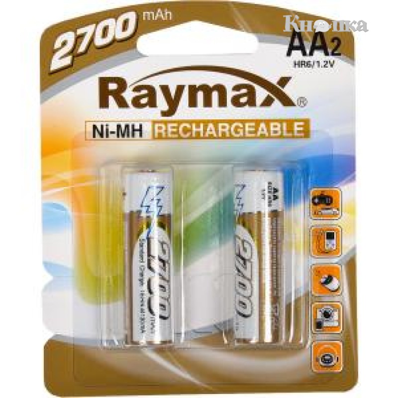 Аккумулятор Raymax HR6 1.2 V 2700mAh Ni-MH AA 2шт. (*63064)