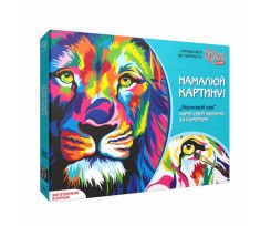 Набір акриловий живопис за номерами ROSA START Неоновый лев (N0001343)