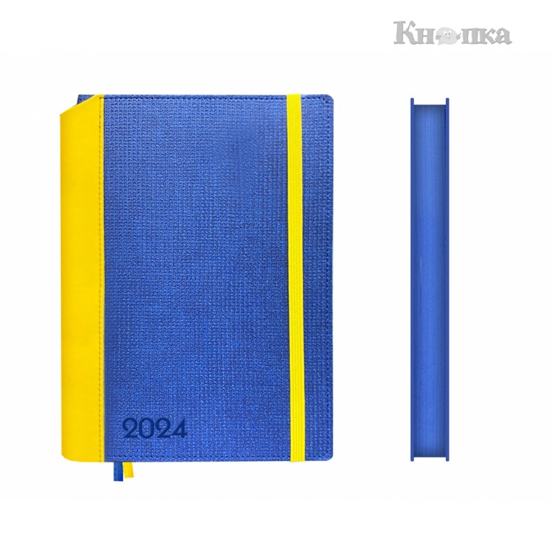 Щоденник датований Leo Planner Patriot I 2024 А5 368 сторінок жовто-синій (252446)