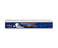 Линейка пластиковая Kite Hot Wheels 15 см синяя (HW24-090)