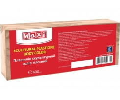 Пластилін скульптурний Maxi 400 г тілесний (MX60254-01)