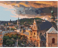 Картина за номерами Ідейка Затишний Львів 40х50 см (KHO3595)