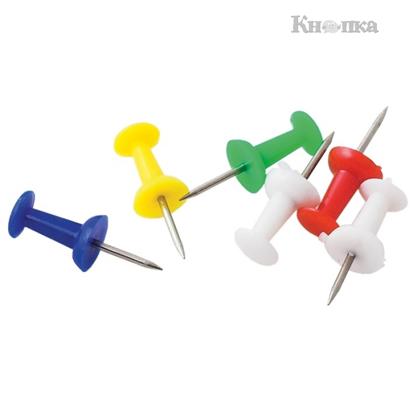 Кнопки-цвяшки кольорові Buromax 50 штук (BM.5150)