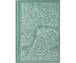 Книга записная Axent Maps London А4 96 листов клетка бирюзовая (8422-516-A)