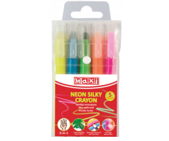 Крейда MAXI Neon Silky Crayon, асорті, 5 шт. (MX60712)