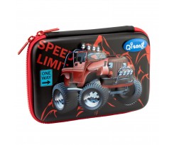 Пенал Сool For School с тиснением 14.5x20.5x2.5 см черный (QT-5704-Black)