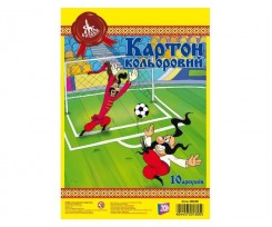 Картон кольоровий А4, 10 аркушів.