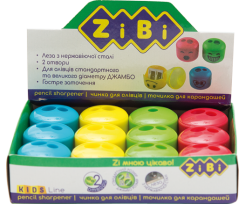 Чинка Zibi Kids line Смайлик з контейнером 12 штук асорті (ZB.5592)