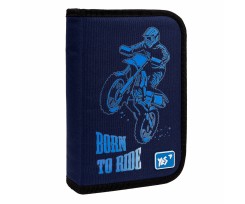 Пенал твердий Yes Born to Ride 13х21х3 см синій (533420)