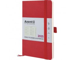 Щотижневик датований 2025 Axent Partner Soft Skin 125x195 мм 192 сторінки червоний (8509-25-06-A)