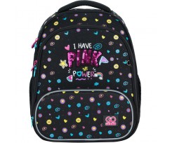 Каркасный рюкзак GoPack Education Pink Power 38x28x15 см 16 л черный (GO24-597M-2)