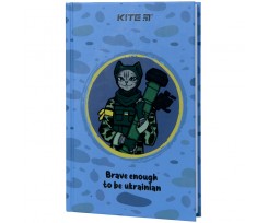 Книга записна Kite Хоробрий кіт А6 80 аркушів клітинка (K22-199-6)